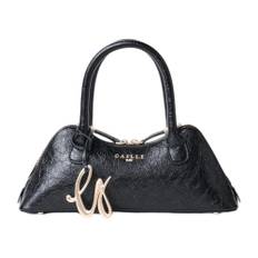 Gaëlle Paris, Taske, Dame, Sort, ONE SIZE, Uld, Sort Mini Duffle Skuldertaske