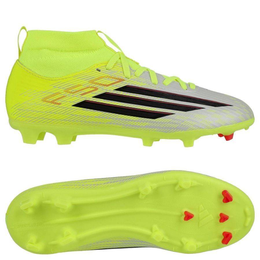 adidas F50 League Mid Fg/ag Born For Goals - Gul/svart/lucid Red Barn - ['Gul'] (38⅔)
