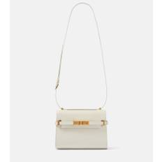 Saint Laurent Manhattan Mini leather shoulder bag - white - One Size