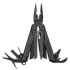 LEATHERMAN WAVE PLUS BLACK Plus with MOLLE case Japanese 25 year warranty Multi-tool (Wave Black) [Genuine product] svart