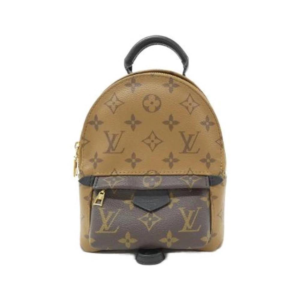 Louis Vuitton Vintage Pre-owned Palm Springs Rygsæk Monogram Reverse Mini Rygsæk - Vintage - Dame - Brun - ONE SIZE - Uld