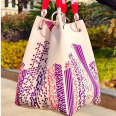 Sommarmode Enkel Mini Dragsko Stickväska Bärbar Dragsko Hinkväska Lunchväska - Mauve Lila