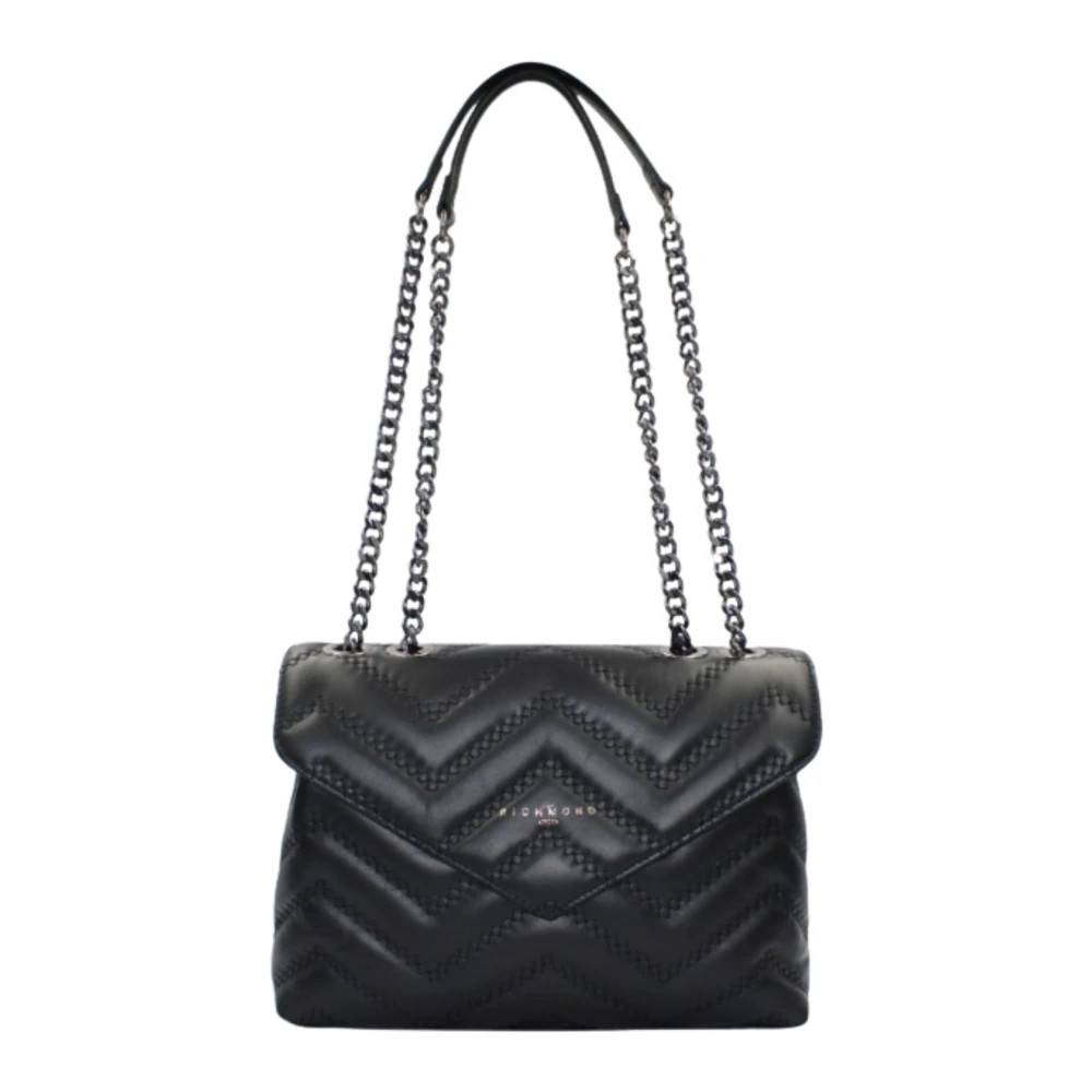 John Richmond Damehåndtaske - Stilfuld Borsa Donna - Tasker - Dame - Sort - ONE SIZE - Uld