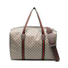 Gucci - GG Supreme stor duffelväska - herr - kanvas/nylon/kalvskinn - one size - Neutral