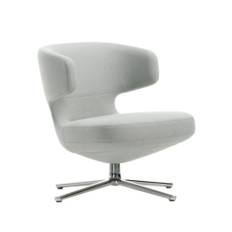 Vitra - Petit Repos Low, Aluminium Polished Base, Back/Seat Leather Premium L40 Sand - Fåtöljer - Antonio Citterio - Beige - Läder/Metall/Skum/Plast