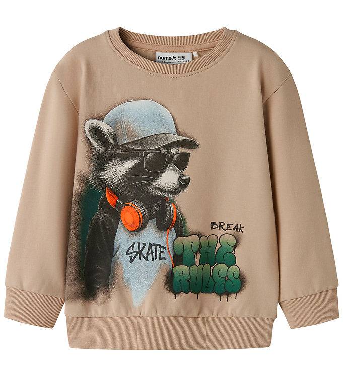 Name It Sweatshirt - NmmNathaniel - Sesam - Name It - 5 år (110) - Sweatshirt