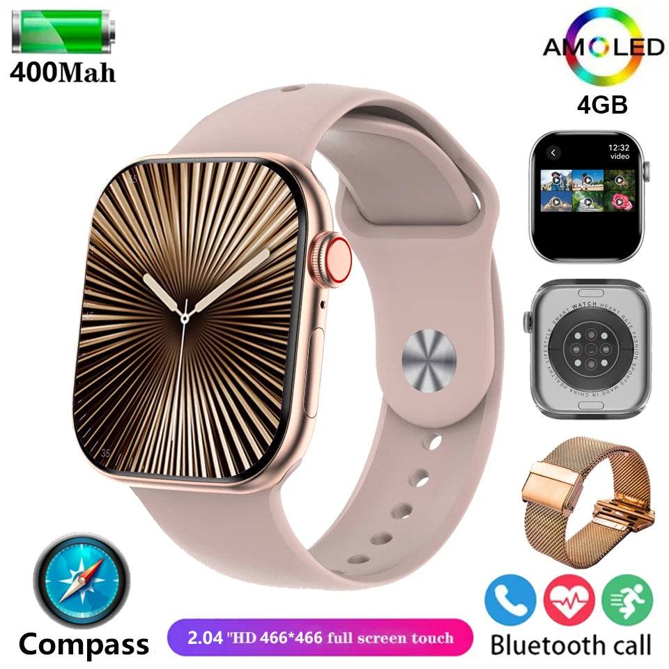 PENGAGAR Smart Watch - Golden mesh belt / For Apple DT WATCH10
