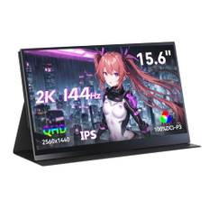 MINIS FORUM Tragbarer 15,6 Zoll 2K 144Hz Voll Touchscreen Monitor, 2560 x 1440 QHD, 400 Nits, tragbarer IPS Gaming Monitor, 100% DCI-P3, HDR 400