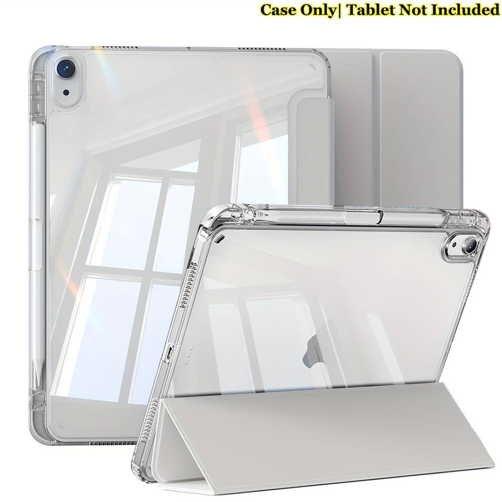 TEMU Clear Hard Back Cover Case For Ipad 11th Gen (a16) 11-inch & 10.9-inch 2022 With Pencil Holder