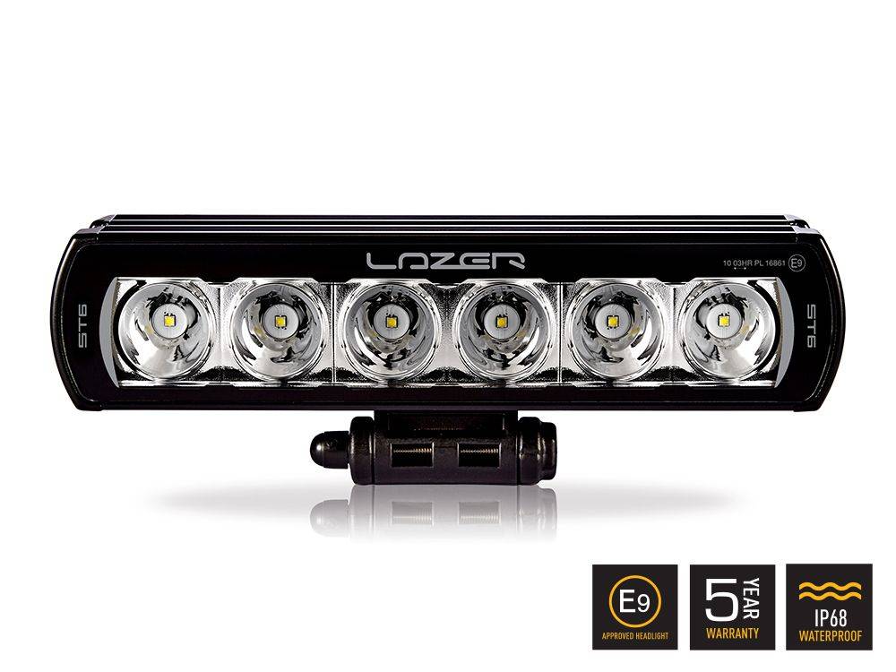 Extraljus Lazer ST6 Evolution - Rak / 28 cm / 66W - Komplett paket