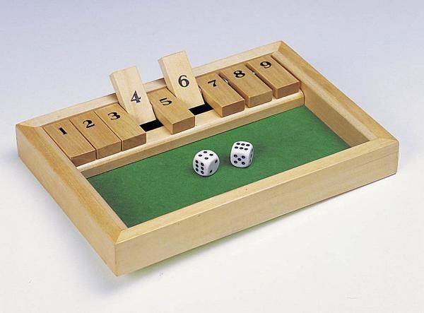 Spil Shut the box m. 2 terninger