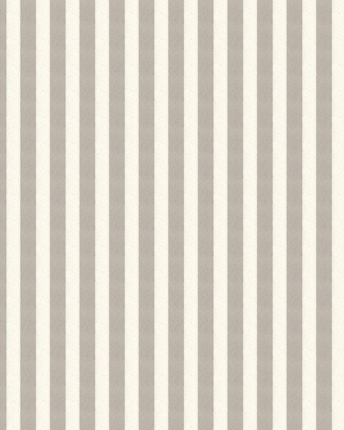Lim & Handtryck Tapet - Klassisk stribet beige/hvid