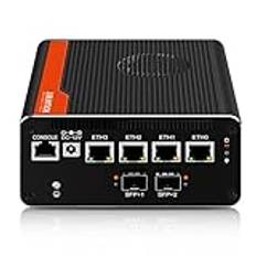 ROUAFWIT Mini PC Core i5 1240P 12th Gen 10Gbe Firewall, 2 x 10 Gigabit SFP+ Micro Router Appliance Computer, 4 x i226V 2.5GbE Support Windows OPNsense, NO RAM NO Storage NO System