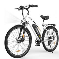 [EU DIRECT] HITWAY BK27 Electric Bike 36V 12Ah Battery 250W Motor 28inches Tires 35-90KM Max Mileage 120KG Max Load Electric Bicycle - Black