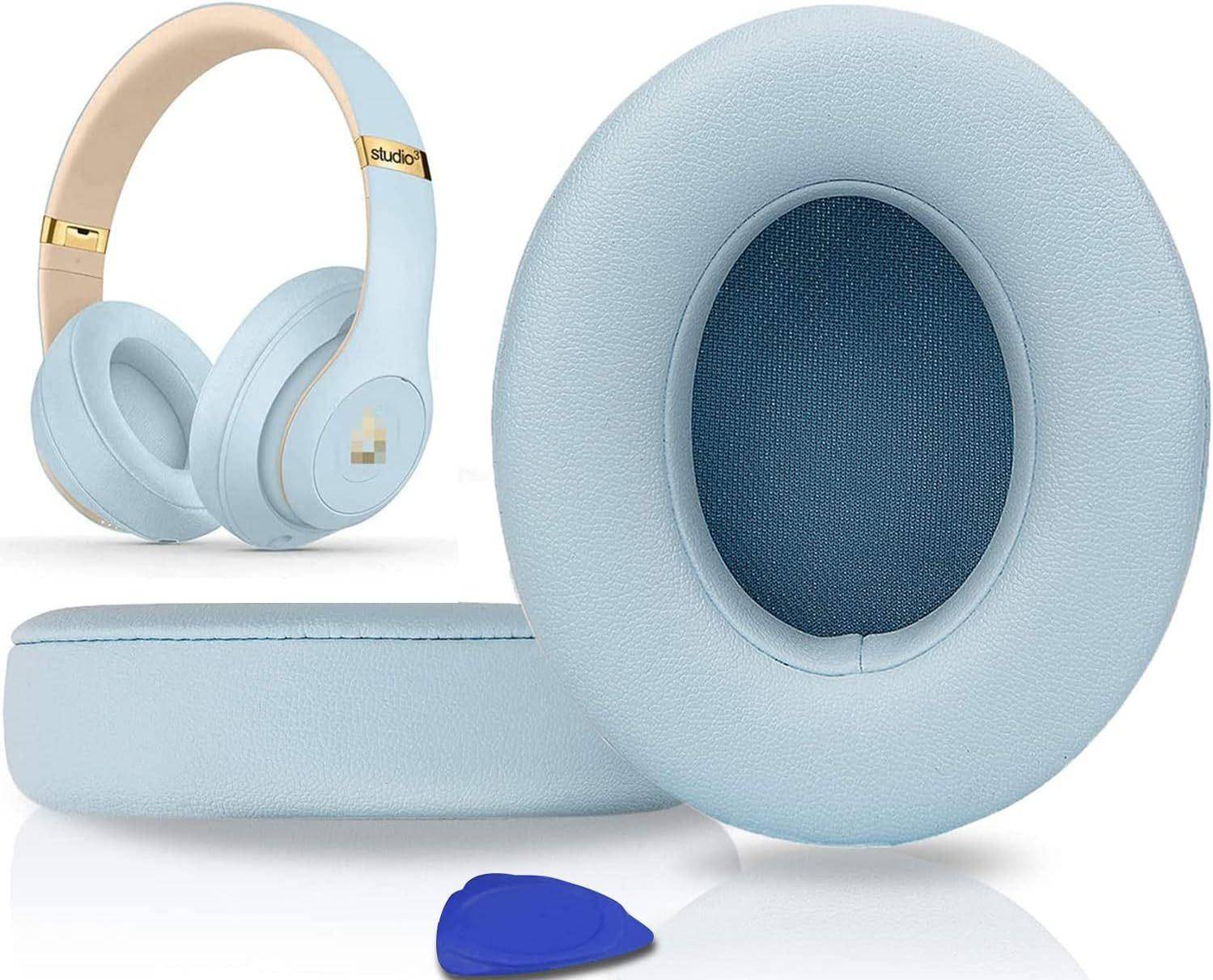 För Beats Studio 2 Studio 3 Ersättningsöronkuddar Proteinläder och Minnesskum Hörlursöronkåpor Öronkudde Ersättning svart