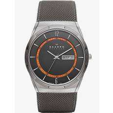 Skagen Titanium Grey Mesh Black And Orange Watch SKW6007