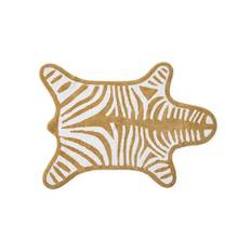 Zebra bademåtte beige / hvid