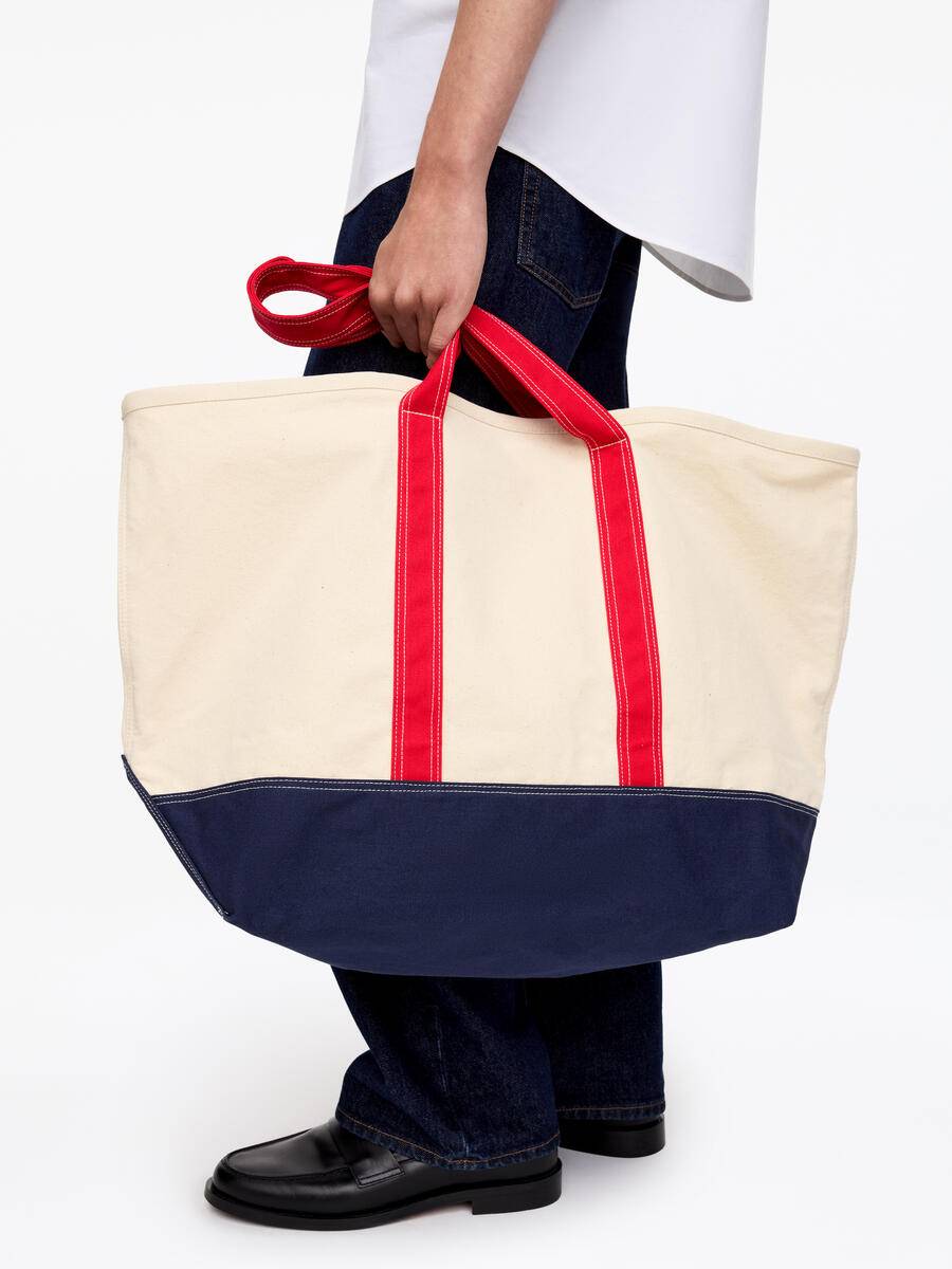 ARKET Large Canvas Tote Bag -Blue, ONESIZE