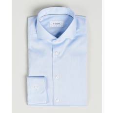 Eton Slim Fit Twill Cut Away Shirt Light Blue