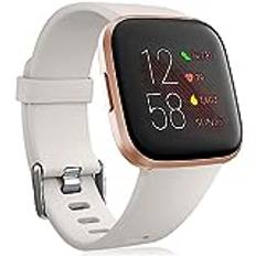 Oielai för Fitbit Versa 2 armband/Fitbit Versa Armband, Silikon Sport Klassiskt Byte av Posts Kompatibel med Fitbit Versa Lite/Fitbit Versa 2/Fitbit Versa, Liten Vit Stjärna