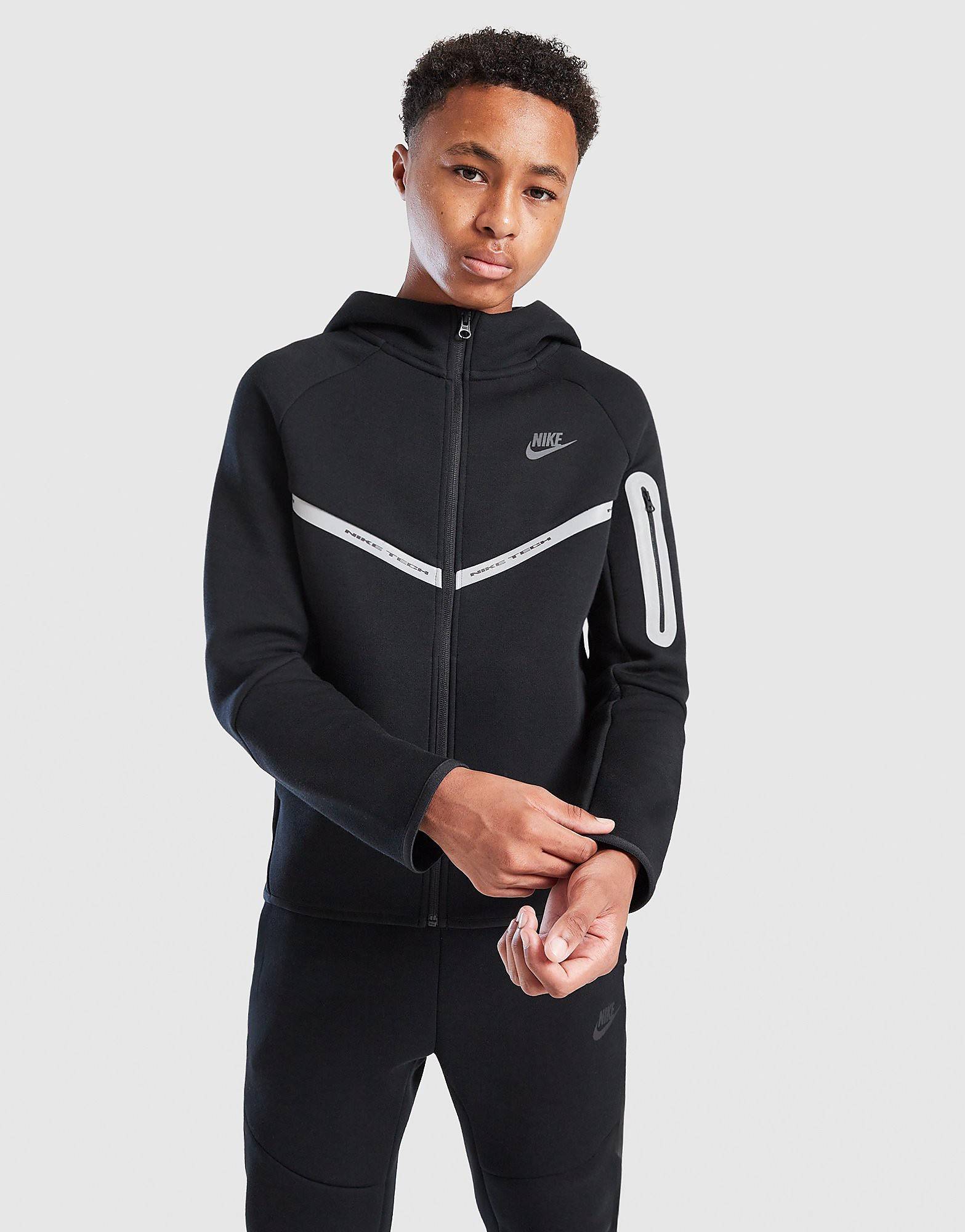 Nike Tech Fleece Full Zip Hoodie Junior, svart - 13-15Y