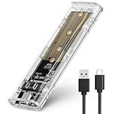 AXFEE M.2 nvme SSD-chassi m2 extern hårddisk adapter m2 USB 3.1 USB-C hårddisk SSD-adapter för M.2 PCIe NVME M-Key 2230/2242/2260/2280