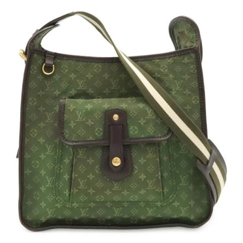 Louis Vuitton Vintage Pre-owned Monogram Mini Skuldertaske - Vintage - Dame - Grøn - ONE SIZE - Uld