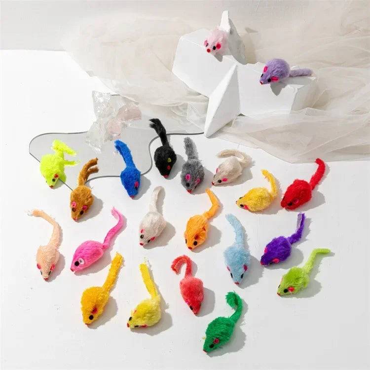 Plush Catnip Mouse Toy for Cats - Colourful / 3Pcs (3Pcs)