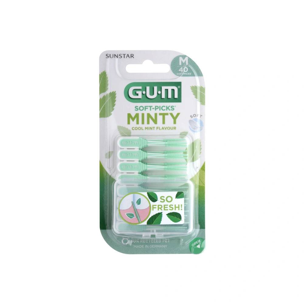 GUM SOFT-PICKS MINTY Medium - 40 stk