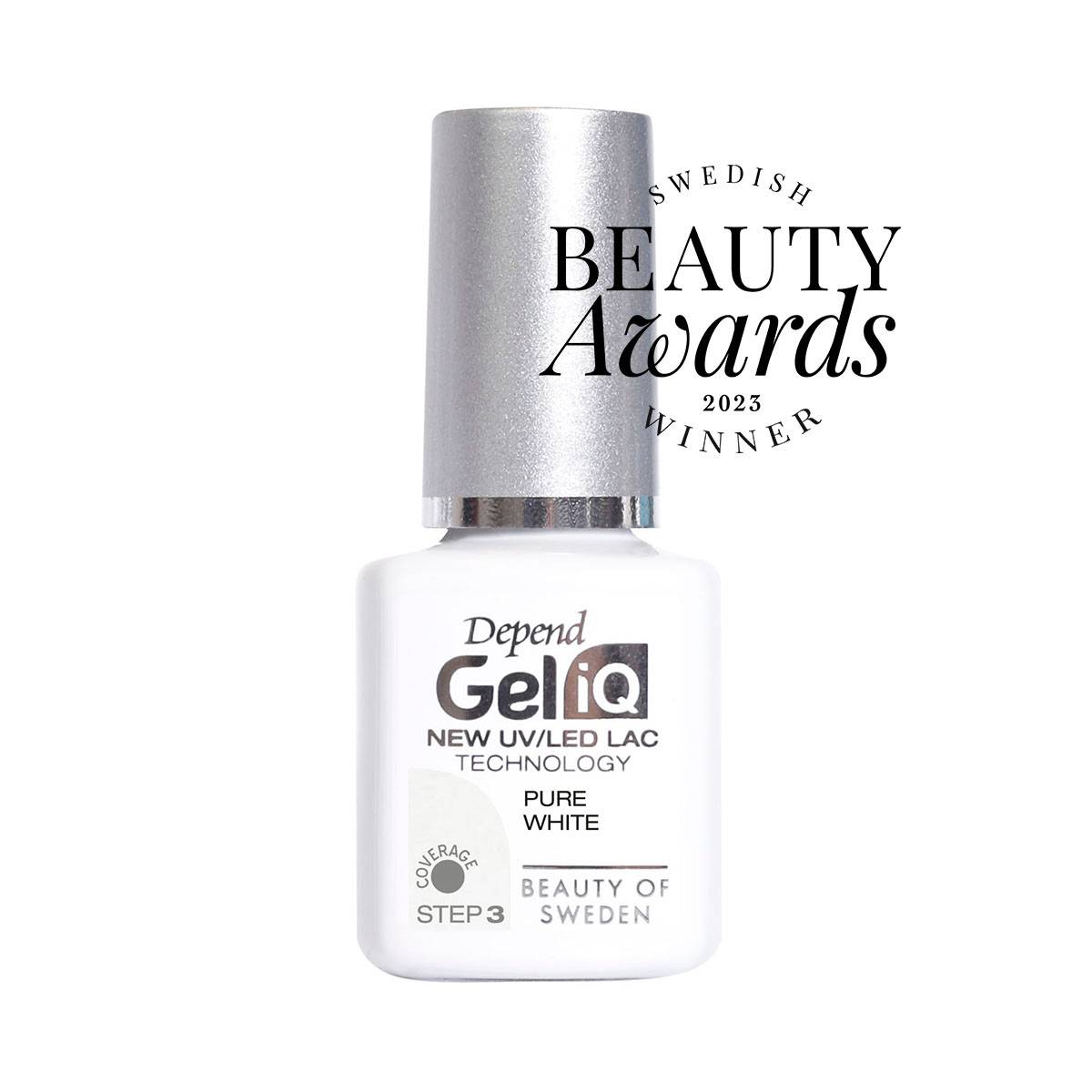 Depend Gel iQ Pure White 5 ml Hvid - Gellack Från Magasin (5 ML)