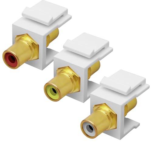 XMSJSIY RCA Keystone Jack Insert Socket Adapter (vit)