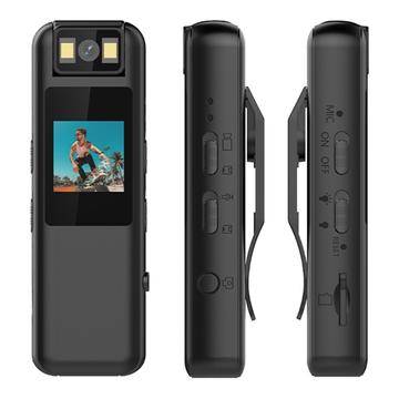 LK2315 HD Sport DV-kamera / Mini Bodycam med 180 vridbar lins - Svart
