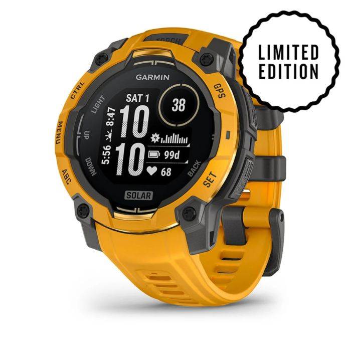 Garmin Instinct 3 - 45 mm Solar Stl. ONE SIZE Gul Unisex