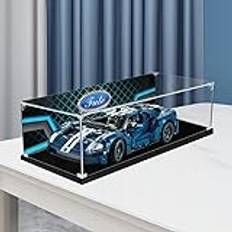 Tirff Akryl dammsäkert monter kompatibelt med Lego 42154 Technic Ford GT 2022, monter dammsäkert displayfodral för Lego 42154 (utan modellsats) (stil B)