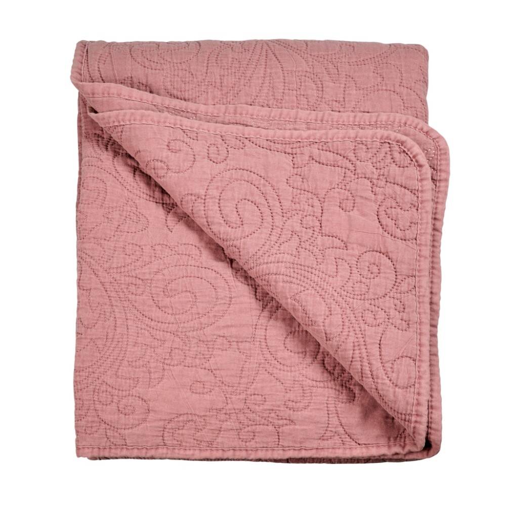 Det Gamle Apotek tæppe quiltet polyester rosa 170x130 cm
