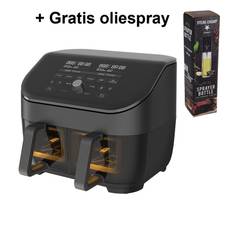 Instant – Vortex Plus Dual Air fryer Clearcook 7,6 L 1700W + Gratis Olie Spray