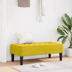 Bänk Gul 113 x 57 x 39 cm Sammet