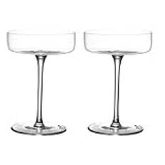 2 St Martini Glas Margarita Cocktail Glass Kopp Sommarfest Vinkopp Cocktail Coupe Glas Skyttekoppar Dessertskålar i Kristall Dryckesglas Romantisk Bägare Colada Kupé Fint Efterrätt