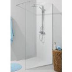 TopDesign Brusevæg 8mm, klar glas - 90x200cm - Nanobehandlet