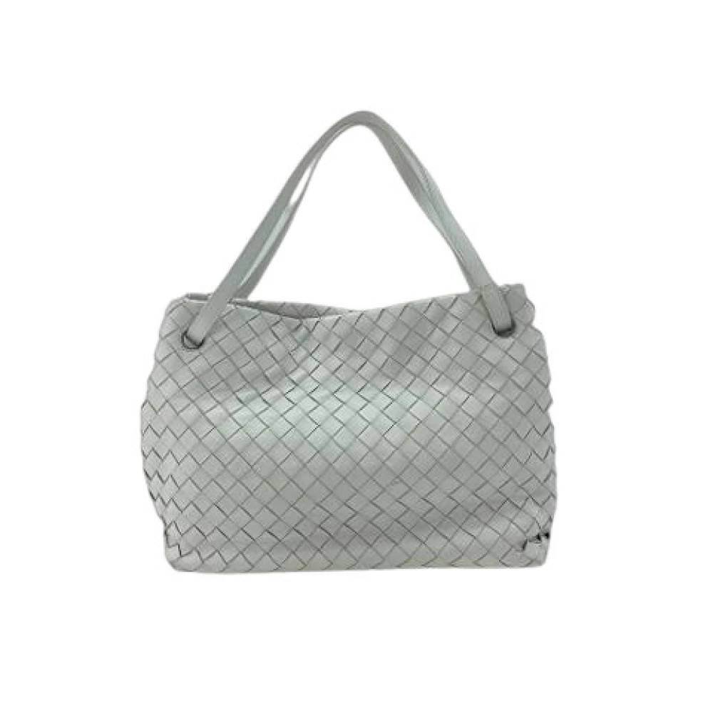 Bottega Veneta Vintage Pre-owned Intrecciato Tote Bag - Vintage - Dame - Hvid - ONE SIZE - Uld