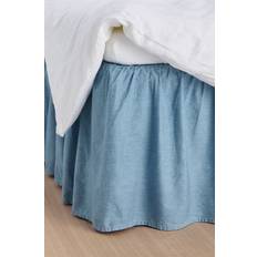 Ellos Home - Sengekappe Denim Frilled 52 cm - Blå