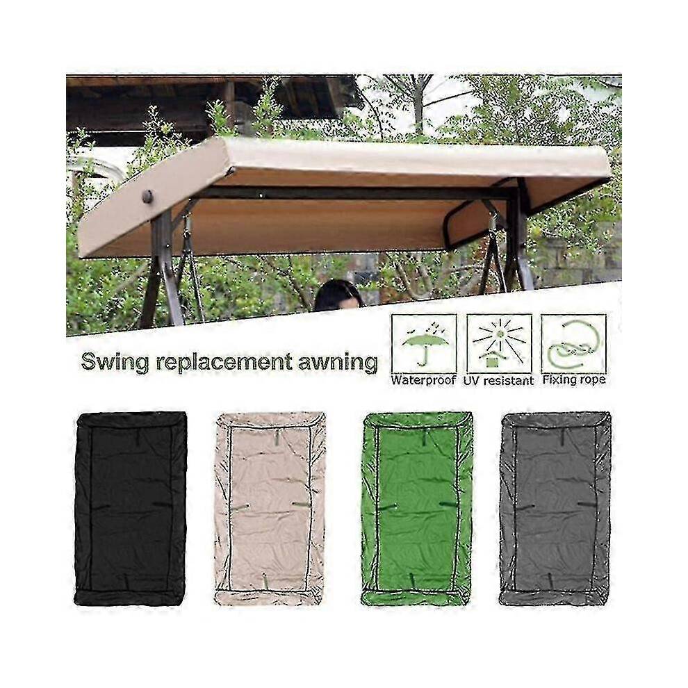 (grey) Replacement Roof Garden Swing Universal Swing Roof Porch Swing Bench Garden Lounger 2-3 Seater 191 X 120 Cm_y Best Gift