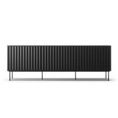 Decotique Wave Mediebænk 3d grå / Topplade Bejdset Egetræ - Tv-bænke & Mediebænke Pulverlakeret Metal Antracit - 320119-236632