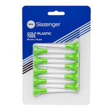 Slazenger Plastic Tees 61 83Mm 10Pcs In Pack - Grøn/Hvid