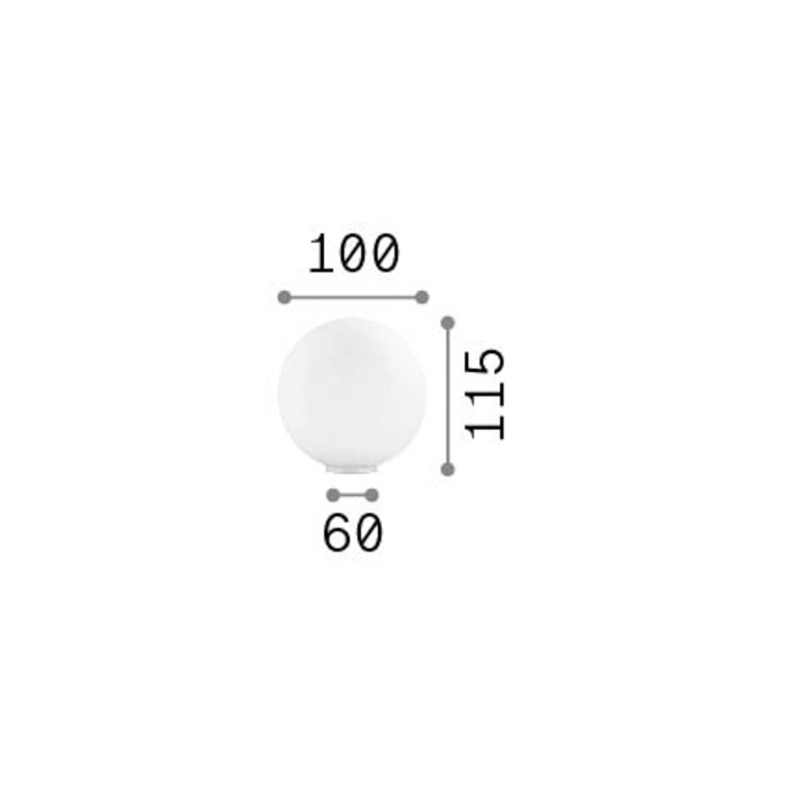 Ideallux Bordslampa Mapa, Vitt / opal, Vardagsrum / matsal, Glas, Modern, Bordslampa