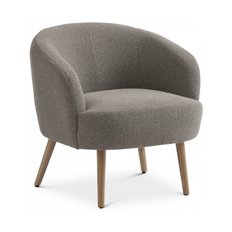 Konrad loungestol i polyester H77 cm - Natur/Svampegrå