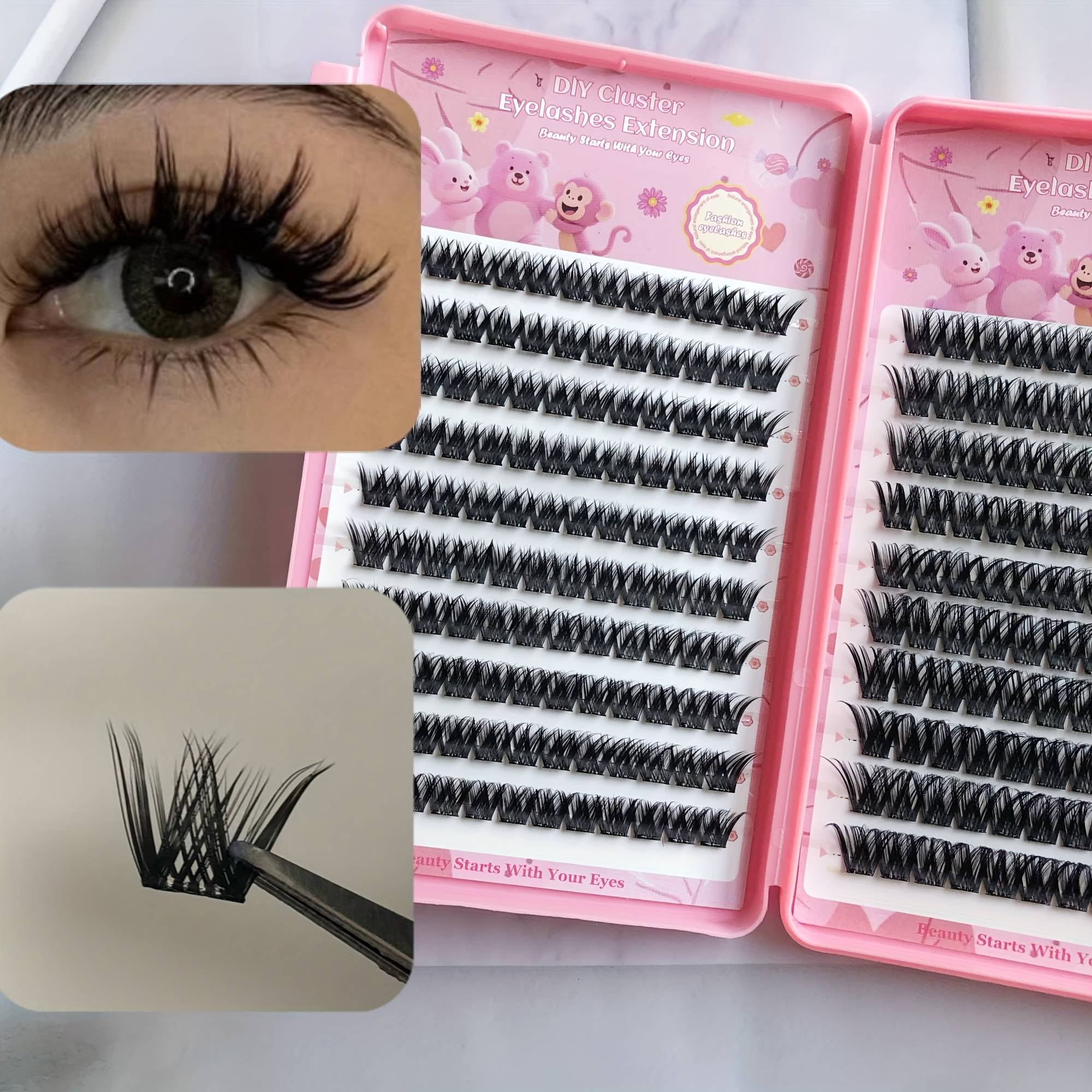 False Eyelashes That Without Glue - 240 Clusters, Large Capacity, Suitable For Wedding Parties And Daily Work Meetings In Clubs, 0.07mm Thick, Glue-free False Eyelashes.