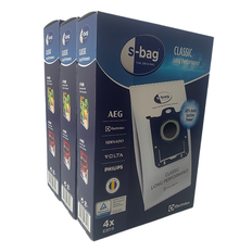 S-bag Classic Long Performance dammsugarpåsar för Electrolux, Aeg, Phillips, Volta m.fl. - 12 st.