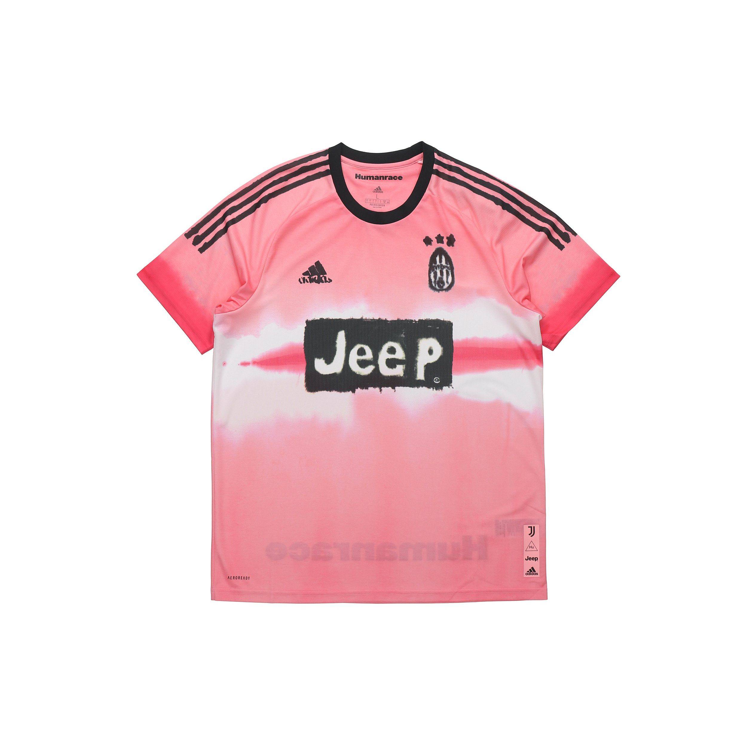 Adidas X Human Race Pharrell Williams AU Player Edition Juventus Tröja Säsong 20-21 Herrtoppar Rosa GJ9096 cm white