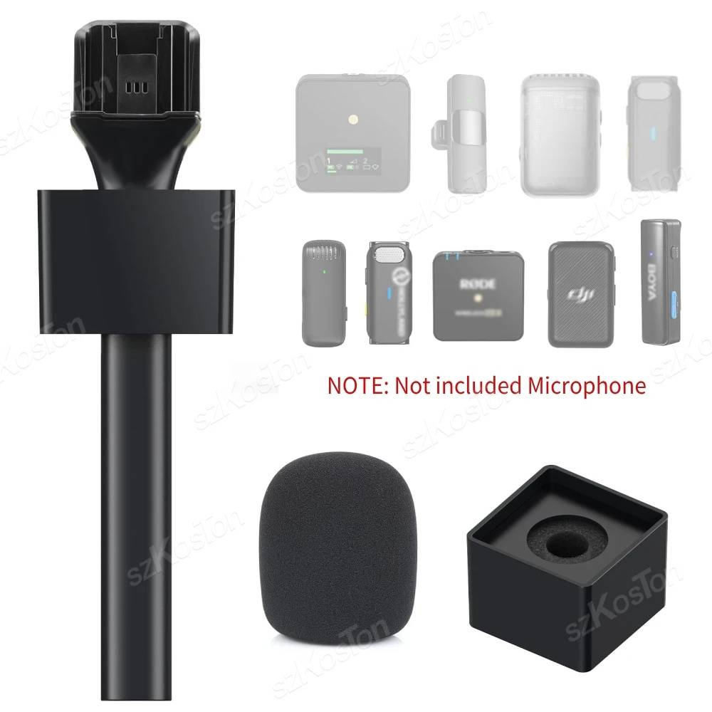 Wireless Lavalier Microphone Handheld Stick For Dji Mic2 Rode Mic Handle Stand Adapter For Youtube